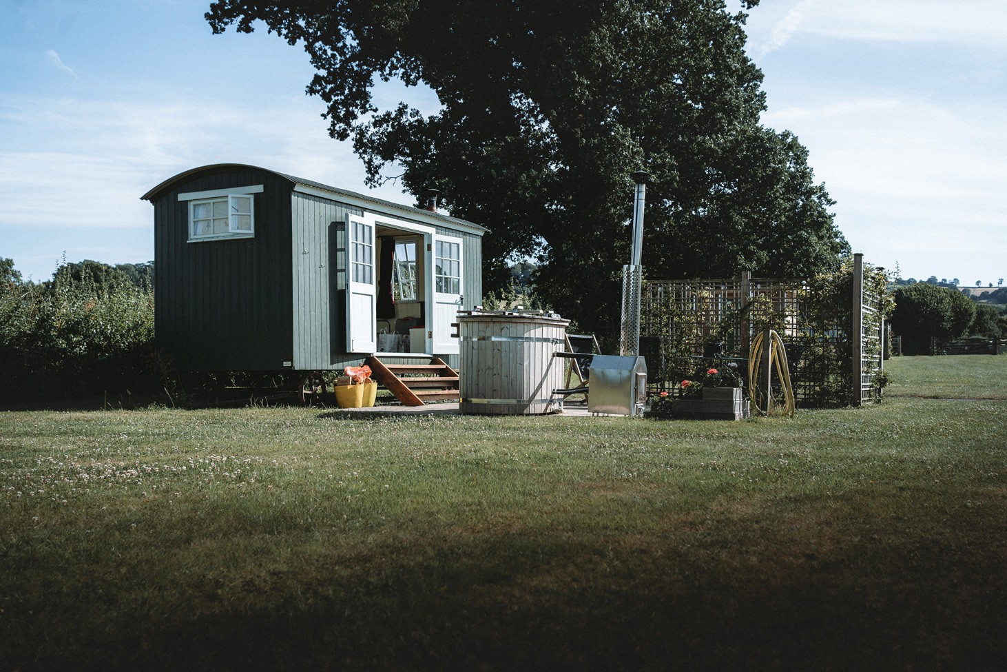 Glamping accommodations at Secret Valley Somerset